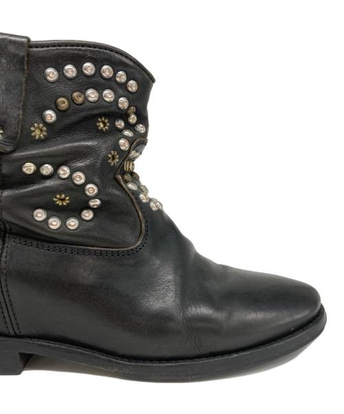 ISABEL MARANT（イザベルマラン）ISABEL MARANT (イザベルマラン) スタッズショートウェスタンブーツ ブラック サイズ:38の古着・服飾アイテム