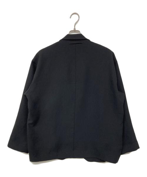 UNITED ARROWS & SONS（ユナイテッドアローズ アンド サンズ）UNITED ARROWS & SONS (ユナイテッドアローズ アンド サンズ) PE BUTTONLES JACKET / ボタンレスジャケット ブラック サイズ:Lの古着・服飾アイテム