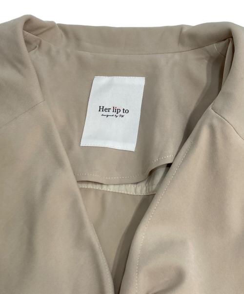 HER LIP TO（ハーリップトゥ）HER LIP TO (ハーリップトゥ) Everyday Belted Trench Jacket ベージュ サイズ:Sの古着・服飾アイテム