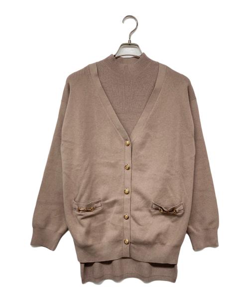 HER LIP TO（ハーリップトゥ）HER LIP TO (ハーリップトゥ) Clemence Knit Dress Set / アンサンブルニット ピンク サイズ:Sの古着・服飾アイテム