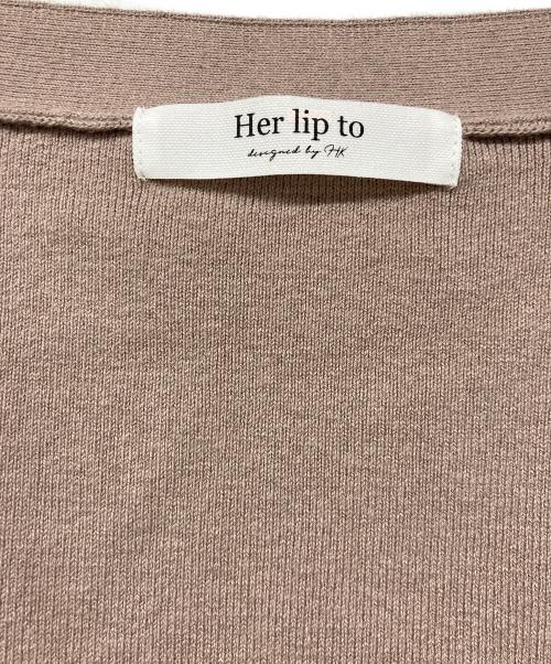 HER LIP TO（ハーリップトゥ）HER LIP TO (ハーリップトゥ) Clemence Knit Dress Set / アンサンブルニット ピンク サイズ:Sの古着・服飾アイテム
