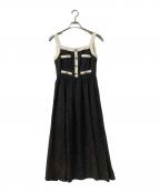 HER LIP TOハーリップトゥ）の古着「Tweed Long Dress」｜ブラック