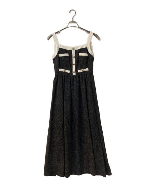 HER LIP TO（ハーリップトゥ）HER LIP TO (ハーリップトゥ) Tweed Long Dress ブラック サイズ:Sの古着・服飾アイテム