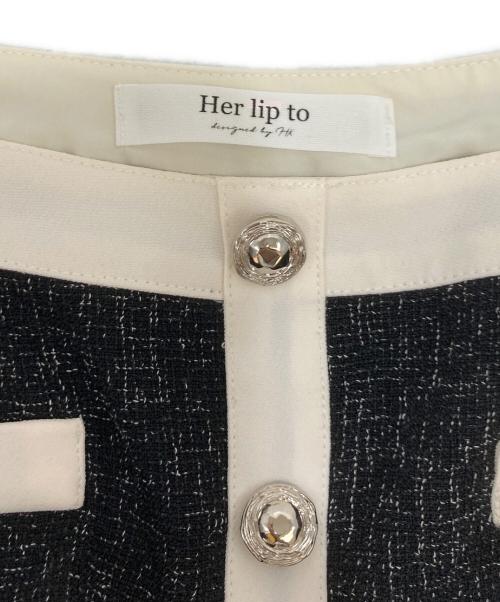 HER LIP TO（ハーリップトゥ）HER LIP TO (ハーリップトゥ) Tweed Long Dress ブラック サイズ:Sの古着・服飾アイテム