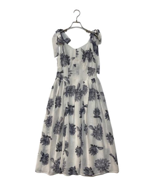 HER LIP TO（ハーリップトゥ）HER LIP TO (ハーリップトゥ) Sunflower-Printed Midi Dress ホワイト サイズ:Ｓの古着・服飾アイテム