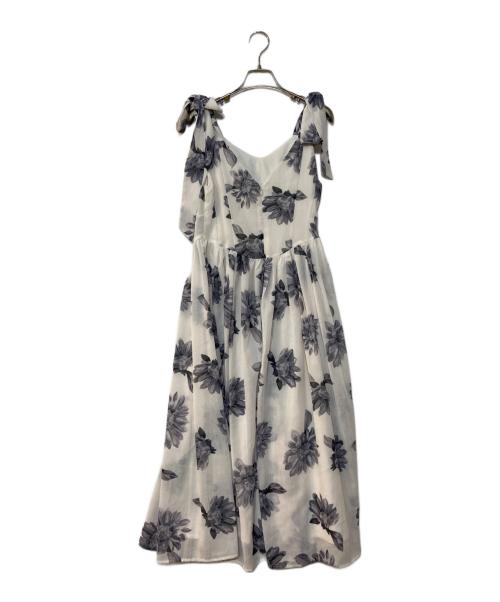 HER LIP TO（ハーリップトゥ）HER LIP TO (ハーリップトゥ) Sunflower-Printed Midi Dress ホワイト サイズ:Ｓの古着・服飾アイテム