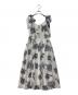HER LIP TO（ハーリップトゥ）の古着「Sunflower-Printed Midi Dress」｜ホワイト