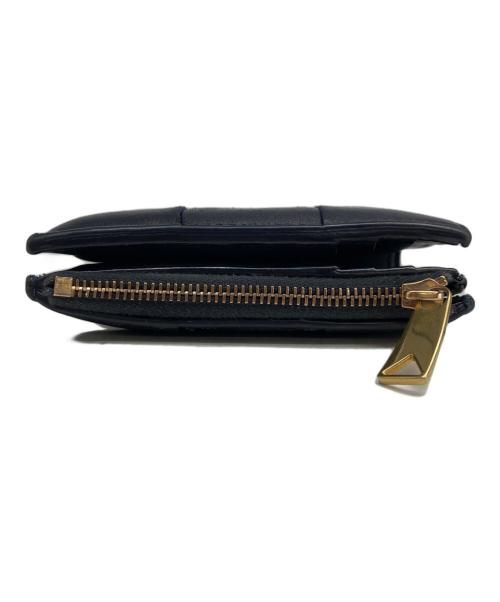 BOTTEGA VENETA（ボッテガベネタ）BOTTEGA VENETA (ボッテガベネタ) マキシイントレチャート 2つ折り財布 ネイビーの古着・服飾アイテム