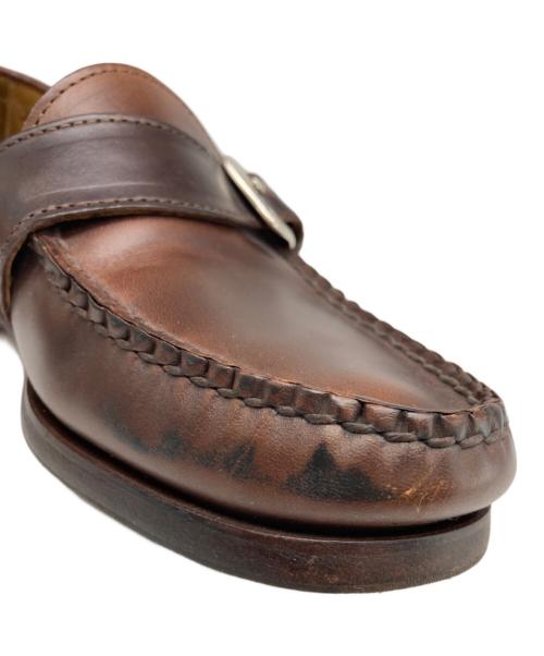 POLO RALPH LAUREN（ポロ・ラルフローレン）POLO RALPH LAUREN (ポロ・ラルフローレン) シングルモンクストラップローファー ブラウン サイズ:6 1/2の古着・服飾アイテム