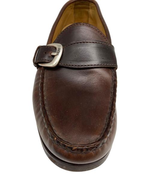 POLO RALPH LAUREN（ポロ・ラルフローレン）POLO RALPH LAUREN (ポロ・ラルフローレン) シングルモンクストラップローファー ブラウン サイズ:6 1/2の古着・服飾アイテム