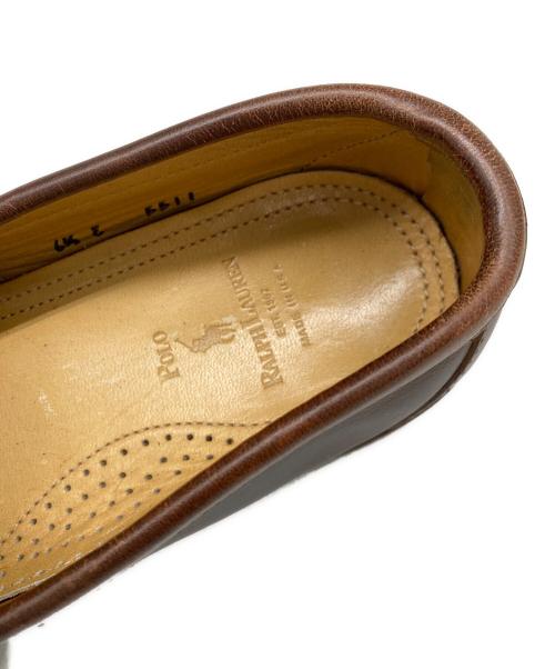 POLO RALPH LAUREN（ポロ・ラルフローレン）POLO RALPH LAUREN (ポロ・ラルフローレン) シングルモンクストラップローファー ブラウン サイズ:6 1/2の古着・服飾アイテム