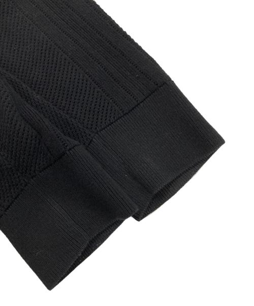 FRED PERRY（フレッドペリー）FRED PERRY (フレッドペリー) POINTELLE PANEL LS KNIT SHIRT クルーネックニット セーター ブラック サイズ:Mの古着・服飾アイテム