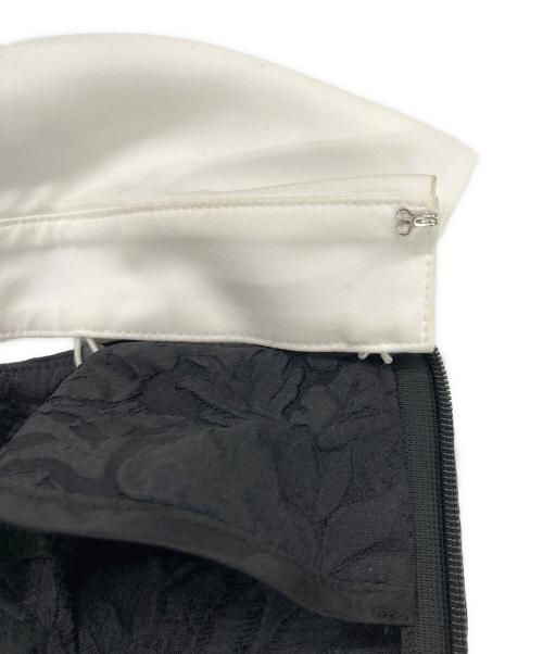 Demi-Luxe Beams（デミルクス ビームス）Demi-Luxe Beams (デミルクス ビームス) フクレ織りジャカード アタッチドカラー ブラウス ブラック サイズ:36の古着・服飾アイテム