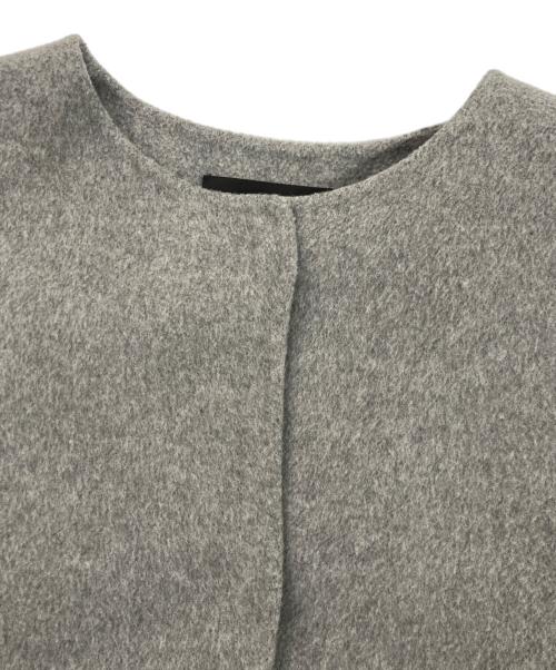 INDIVI（インディヴィ）INDIVI (インディヴィ) リバーノーカラーショートコート グレー サイズ:05の古着・服飾アイテム