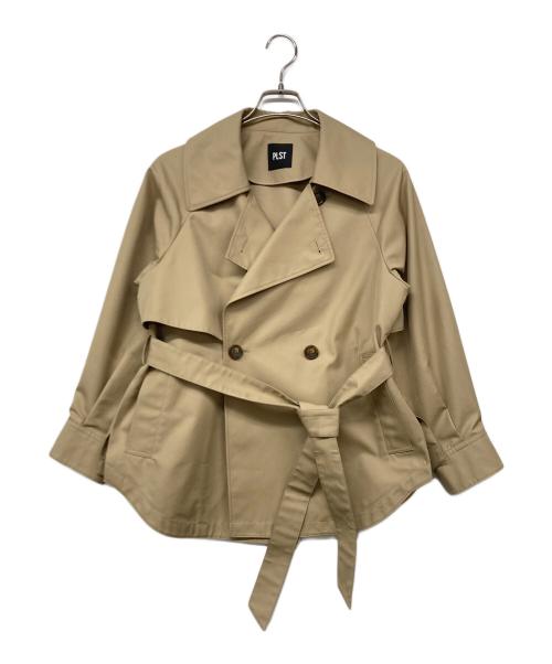 PLST（プラステ）PLST (プラステ) リラクシーショートトレンチコート ベージュ サイズ:Sの古着・服飾アイテム