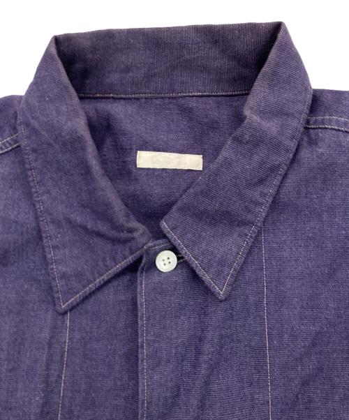 COMOLI（コモリ）COMOLI (コモリ) open collar shirt / オープン カラー シャツ ブルー サイズ:2の古着・服飾アイテム