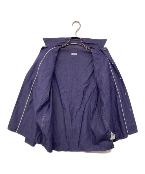 COMOLI（コモリ）COMOLI (コモリ) open collar shirt / オープン カラー シャツ ブルー サイズ:2の古着・服飾アイテム