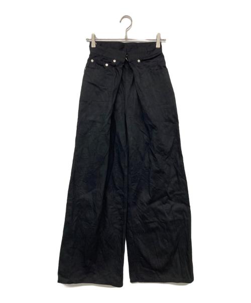 JOHN LAWRENCE SULLIVAN（ジョン ローレンス サリバン）JOHN LAWRENCE SULLIVAN (ジョン ローレンス サリバン) RIGID DENIM WIDE PANTS / リジッドデニムワイドパンツ ブラック サイズ:Sの古着・服飾アイテム