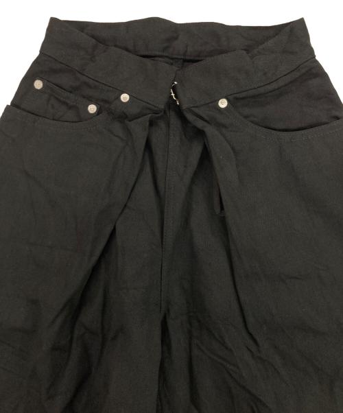 JOHN LAWRENCE SULLIVAN（ジョン ローレンス サリバン）JOHN LAWRENCE SULLIVAN (ジョン ローレンス サリバン) RIGID DENIM WIDE PANTS / リジッドデニムワイドパンツ ブラック サイズ:Sの古着・服飾アイテム