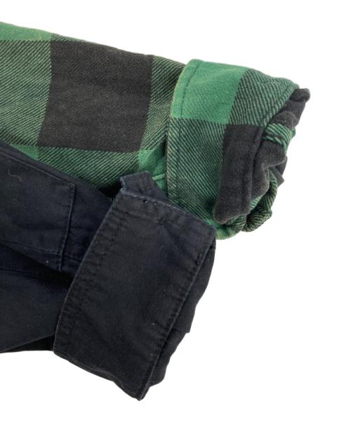 etsinta（エシンタ）etsinta (エシンタ) リメイクZIPミリタリージャケット ブラック×グリーン サイズ:ONEの古着・服飾アイテム