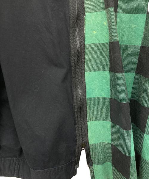 etsinta（エシンタ）etsinta (エシンタ) リメイクZIPミリタリージャケット ブラック×グリーン サイズ:ONEの古着・服飾アイテム