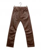DRIES VAN NOTENドリスヴァンノッテン）の古着「ポリウレタンコーティングパンツ」｜ブラウン