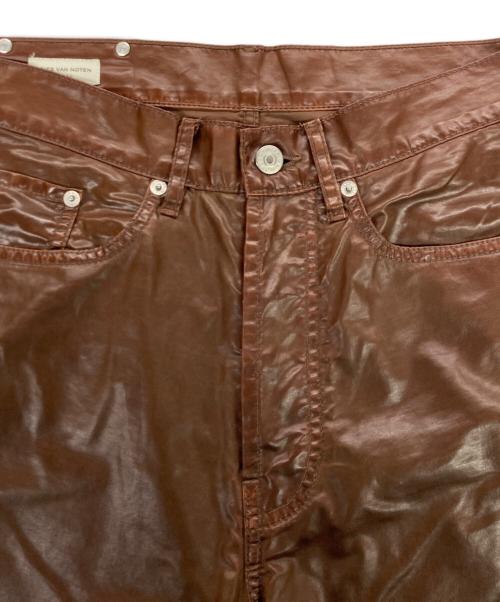 DRIES VAN NOTEN（ドリスヴァンノッテン）DRIES VAN NOTEN (ドリスヴァンノッテン) ポリウレタンコーティングパンツ ブラウン サイズ:W29の古着・服飾アイテム