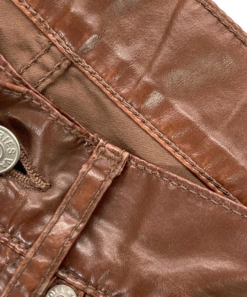 DRIES VAN NOTEN（ドリスヴァンノッテン）DRIES VAN NOTEN (ドリスヴァンノッテン) ポリウレタンコーティングパンツ ブラウン サイズ:W29の古着・服飾アイテム