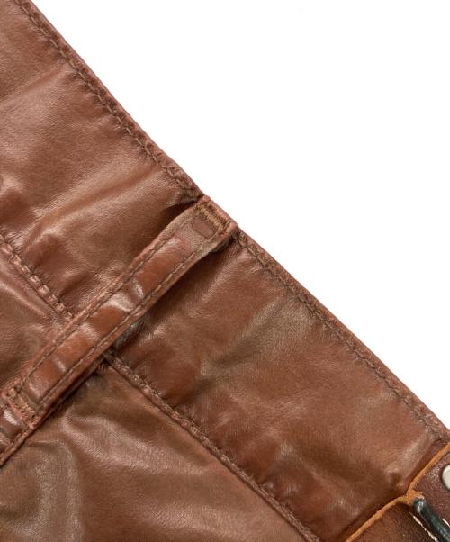 DRIES VAN NOTEN（ドリスヴァンノッテン）DRIES VAN NOTEN (ドリスヴァンノッテン) ポリウレタンコーティングパンツ ブラウン サイズ:W29の古着・服飾アイテム