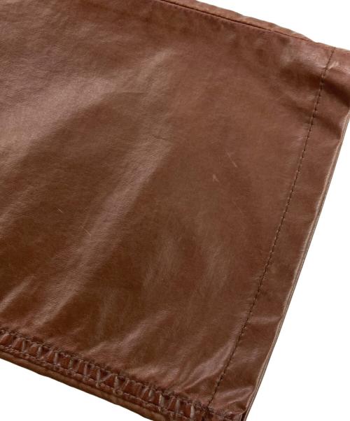 DRIES VAN NOTEN（ドリスヴァンノッテン）DRIES VAN NOTEN (ドリスヴァンノッテン) ポリウレタンコーティングパンツ ブラウン サイズ:W29の古着・服飾アイテム