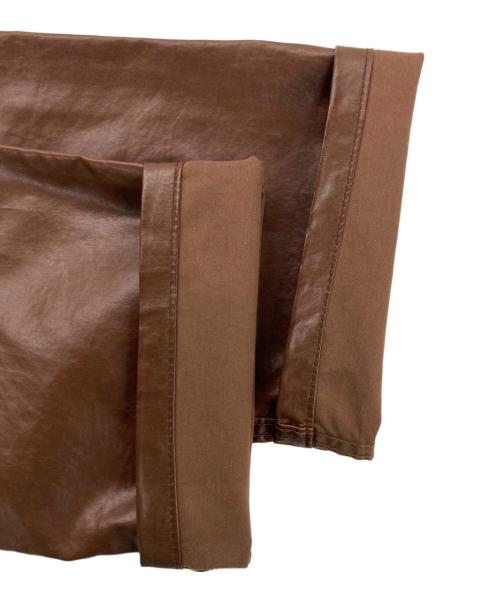 DRIES VAN NOTEN（ドリスヴァンノッテン）DRIES VAN NOTEN (ドリスヴァンノッテン) ポリウレタンコーティングパンツ ブラウン サイズ:W29の古着・服飾アイテム