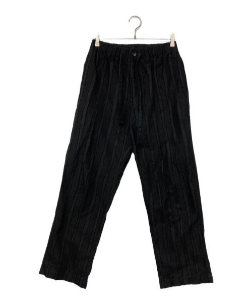 ISSEY MIYAKE MEN（イッセイミヤケメン）ISSEY MIYAKE MEN (イッセイミヤケメン) DYEING CUT JACQUARD PANTS/ダイイング カット ジャカード パンツ ブラック サイズ:1の古着・服飾アイテム