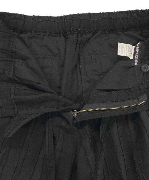 ISSEY MIYAKE MEN（イッセイミヤケメン）ISSEY MIYAKE MEN (イッセイミヤケメン) DYEING CUT JACQUARD PANTS/ダイイング カット ジャカード パンツ ブラック サイズ:1の古着・服飾アイテム