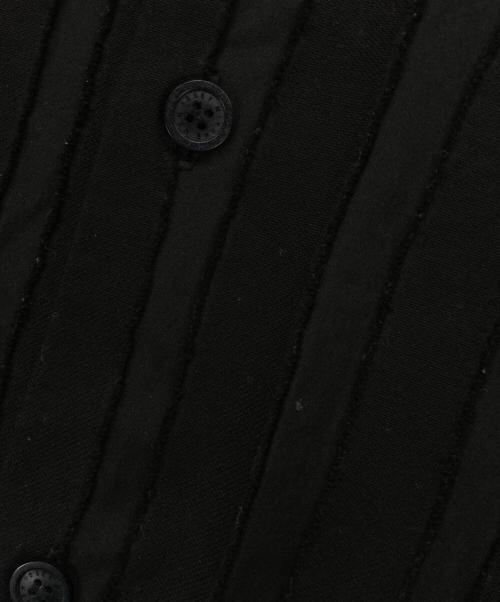 ISSEY MIYAKE MEN（イッセイミヤケメン）ISSEY MIYAKE MEN (イッセイミヤケメン) DYEING CUT JACQUARD SHIRT ブラック サイズ:2の古着・服飾アイテム