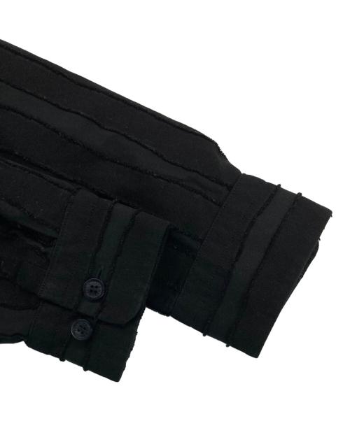 ISSEY MIYAKE MEN（イッセイミヤケメン）ISSEY MIYAKE MEN (イッセイミヤケメン) DYEING CUT JACQUARD SHIRT ブラック サイズ:2の古着・服飾アイテム