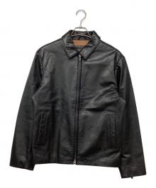 BANANA REPUBLIC（バナナリパブリック）の古着「00's シングルレザーライダースジャケット」｜ブラック