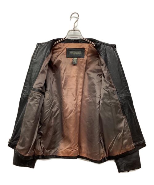 BANANA REPUBLIC（バナナリパブリック）BANANA REPUBLIC (バナナリパブリック) 00's シングルレザーライダースジャケット ブラック サイズ:Sの古着・服飾アイテム