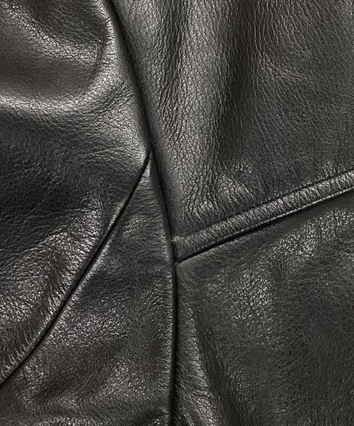 BANANA REPUBLIC（バナナリパブリック）BANANA REPUBLIC (バナナリパブリック) 00's シングルレザーライダースジャケット ブラック サイズ:Sの古着・服飾アイテム