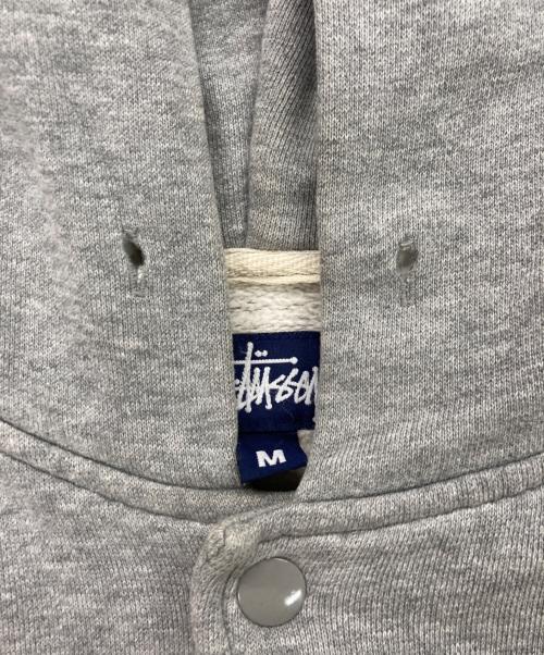 stussy（ステューシー）stussy (ステューシー) stussy 90`S 紺タグ フーデッド スウェット スタジャン グレー サイズ:Mの古着・服飾アイテム