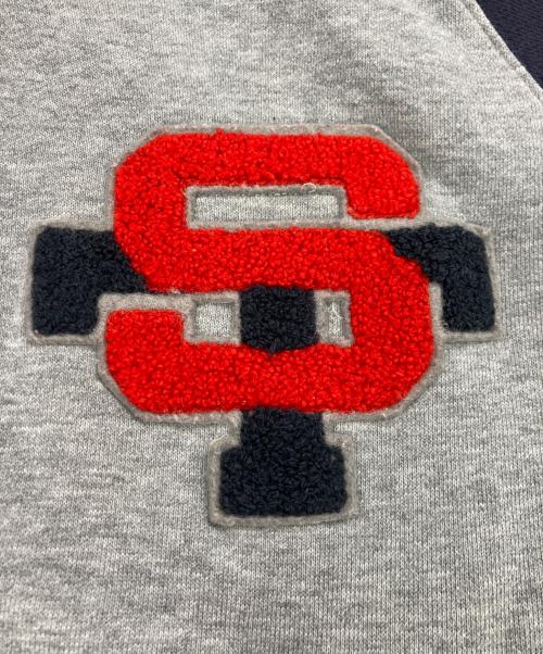 stussy（ステューシー）stussy (ステューシー) stussy 90`S 紺タグ フーデッド スウェット スタジャン グレー サイズ:Mの古着・服飾アイテム