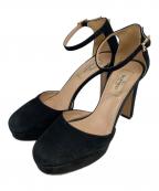 VALENTINOヴァレンティノ）の古着「バックスタッズヒールパンプス」｜ブラック