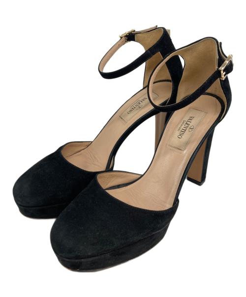 VALENTINO（ヴァレンティノ）VALENTINO (ヴァレンティノ) バックスタッズヒールパンプス ブラック サイズ:36の古着・服飾アイテム