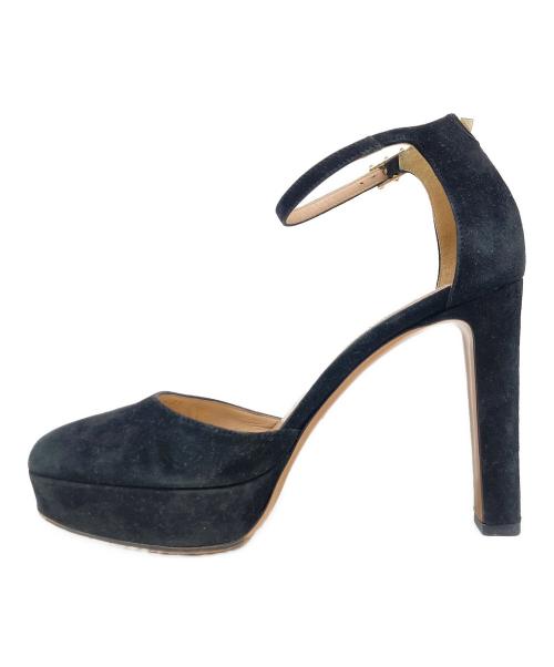 VALENTINO（ヴァレンティノ）VALENTINO (ヴァレンティノ) バックスタッズヒールパンプス ブラック サイズ:36の古着・服飾アイテム