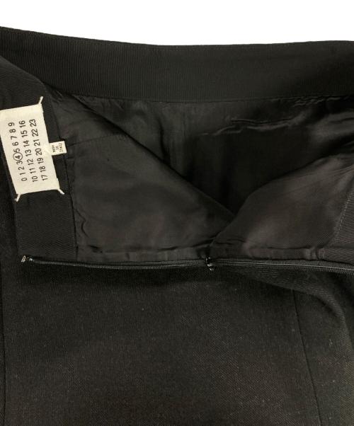 Maison Margiela（メゾンマルジェラ）Maison Margiela (メゾンマルジェラ) ステッチデザインカットオフスカート ブラック サイズ:38の古着・服飾アイテム