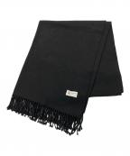 JOHNSTONS OF ELGINジョンストンズオブエルガン）の古着「カシミア大判ストール」｜ブラック