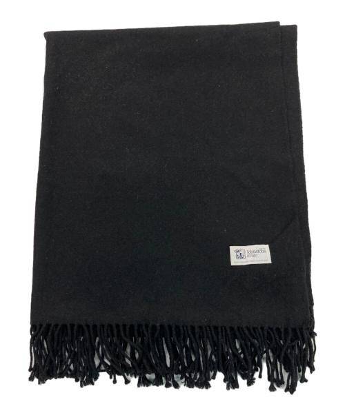 JOHNSTONS OF ELGIN（ジョンストンズオブエルガン）JOHNSTONS OF ELGIN (ジョンストンズオブエルガン) カシミア大判ストール ブラックの古着・服飾アイテム
