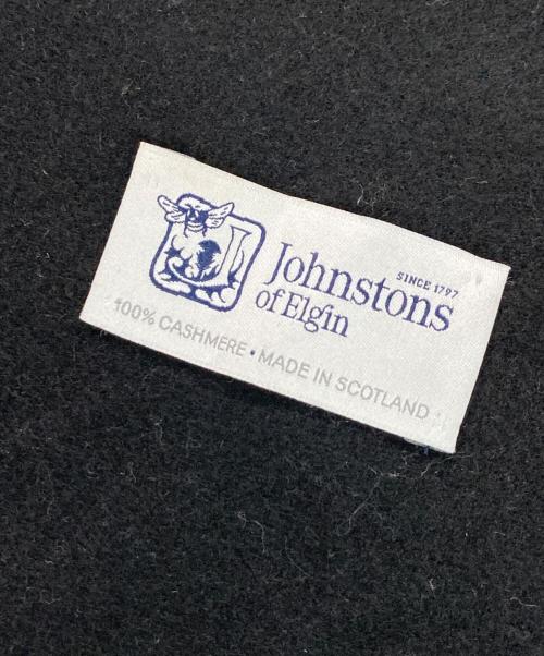 JOHNSTONS OF ELGIN（ジョンストンズオブエルガン）JOHNSTONS OF ELGIN (ジョンストンズオブエルガン) カシミア大判ストール ブラックの古着・服飾アイテム