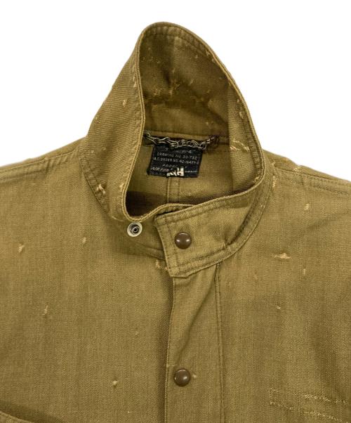US.AIR.FORCE（ユーエス・エア・フォース）US.AIR.FORCE (ユーエス・エア・フォース) 40`s TYPE A-4  黒タグ TALON リメイクコート オリーブ サイズ:36の古着・服飾アイテム