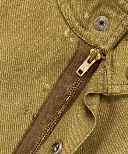 US.AIR.FORCE（ユーエス・エア・フォース）US.AIR.FORCE (ユーエス・エア・フォース) 40`s TYPE A-4  黒タグ TALON リメイクコート オリーブ サイズ:36の古着・服飾アイテム