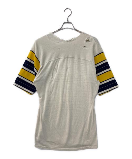 scotty cummins（スコッティカミンズ）scotty cummins (スコッティカミンズ) 50-60`SボロフットボールTEE ホワイト サイズ:Lの古着・服飾アイテム